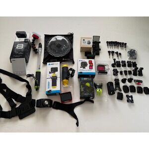GOPRO GO PRO HERO 8 BLACK HD ACTION CAM CAMERA SOME GO POLE ACCESSORIES